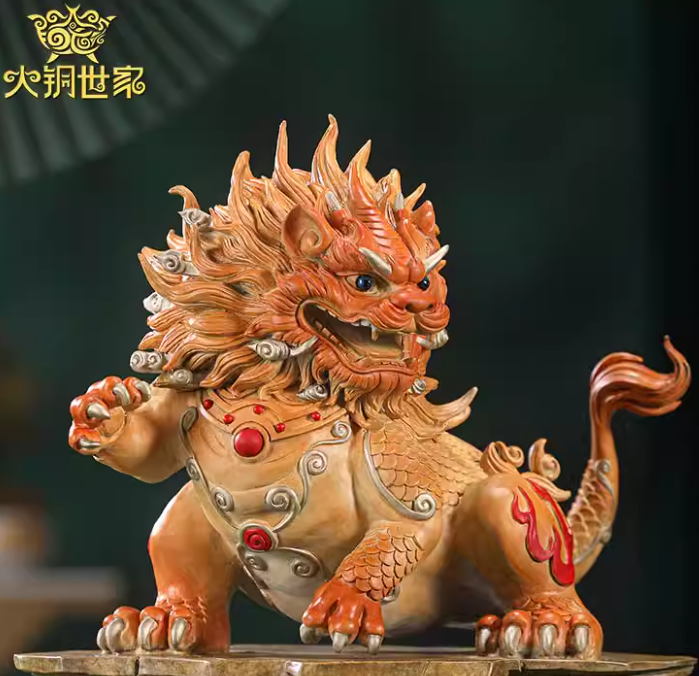 大铜世家《威震山河》黄铜貔貅摆件家居客厅办公室装饰品乔迁礼物